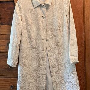 Laura Ashley Floral Brocade Dress Coat